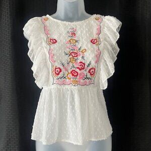 Gorgeous Embroidered Colorful Top